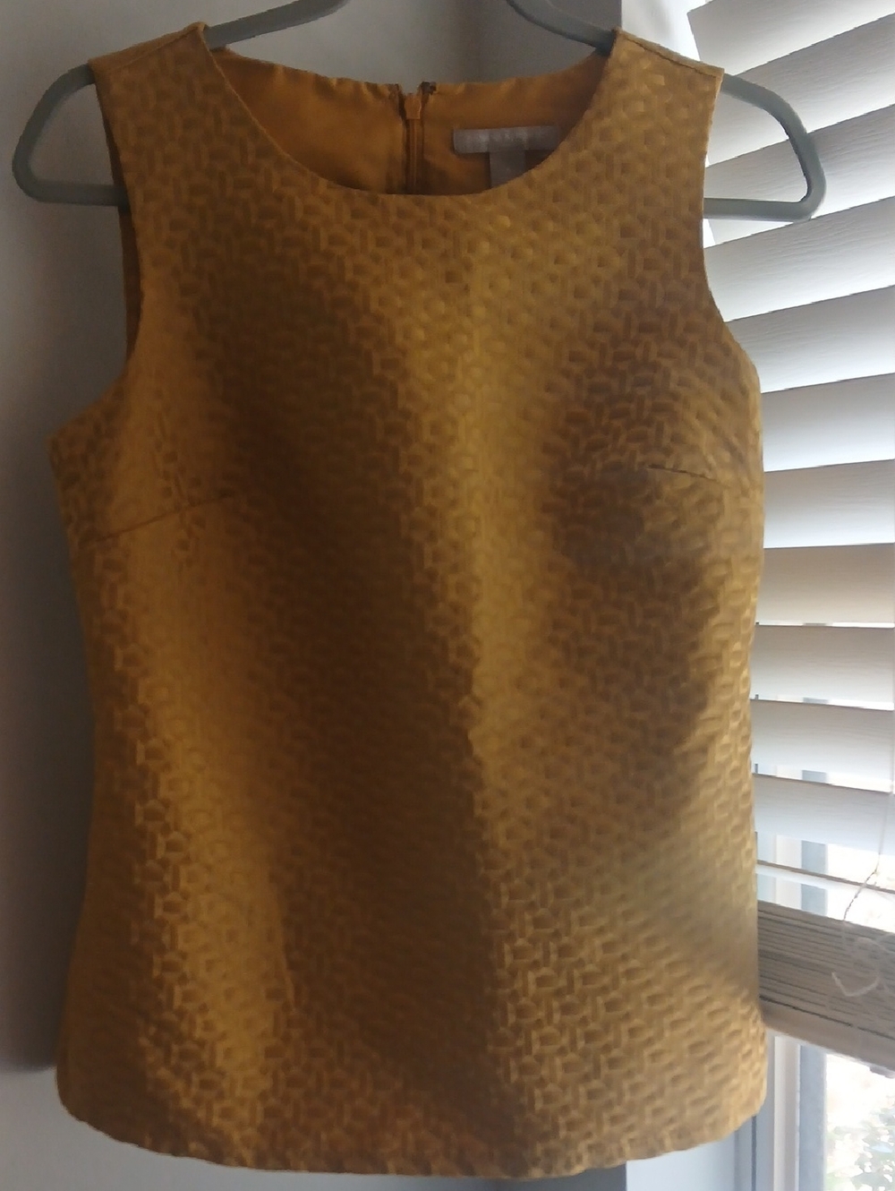 Banana Republic Mustard Textured Sleeveless Tank